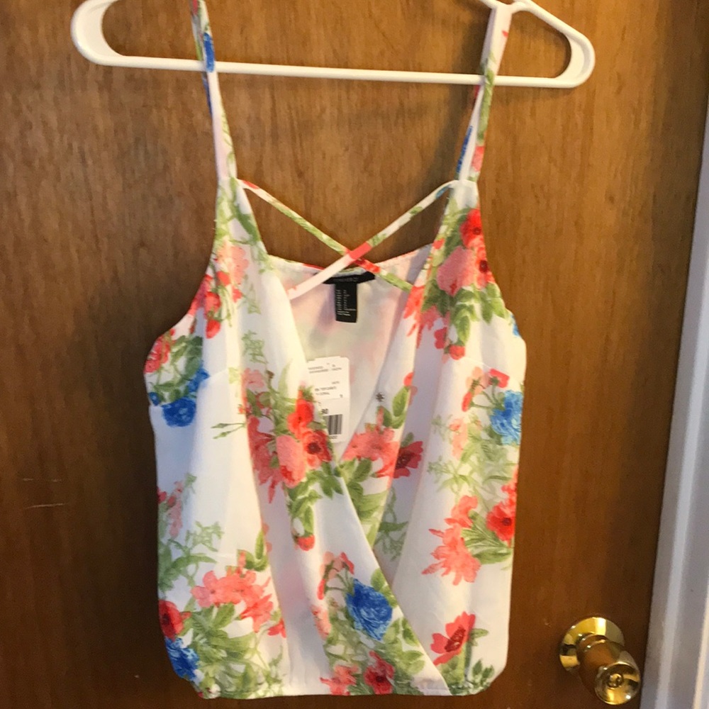 NWT Spaghetti strap floral top